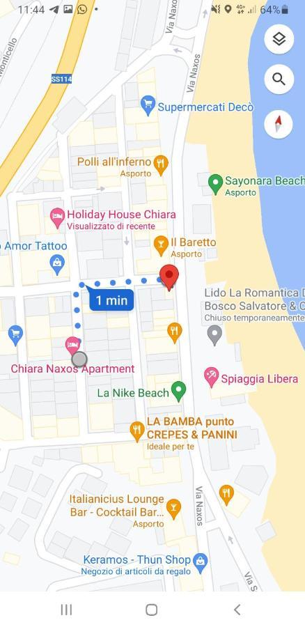 Chiara Naxos Apartment จีอาร์ดีนี นักซอส ภายนอก รูปภาพ